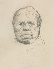 Portrait of Ingres. Creator: Albert-Ernest Carrier-Belleuse (French, 1824-1887)