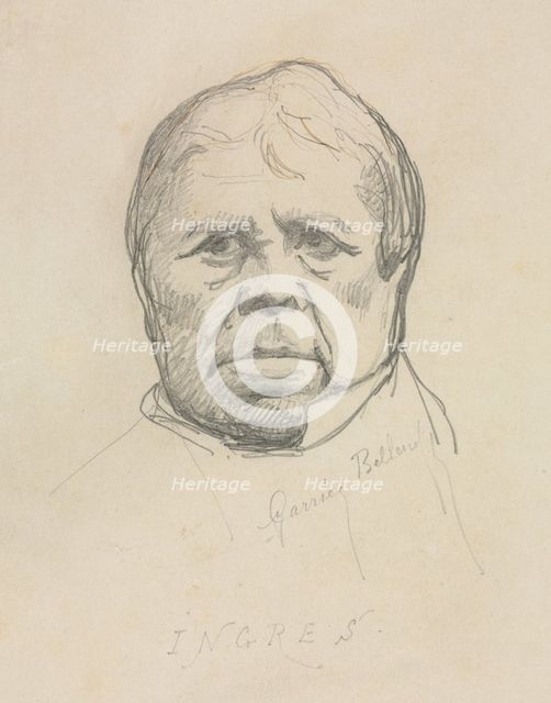 Portrait of Ingres. Creator: Albert-Ernest Carrier-Belleuse (French, 1824-1887).