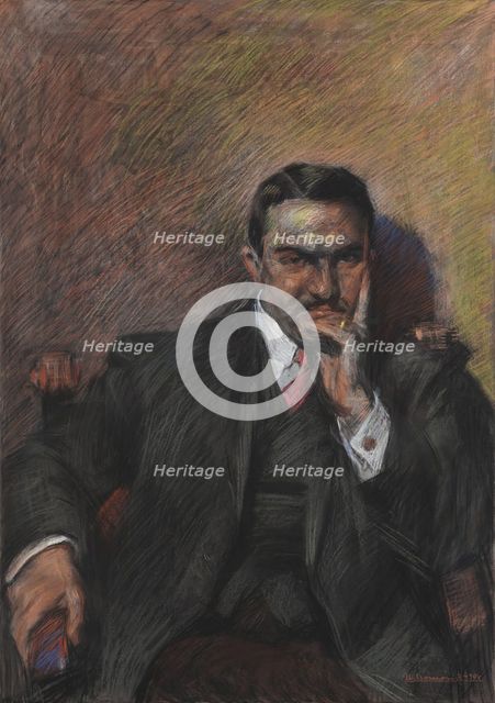 Portrait of Innocenzo Massimino, 1908. Creator: Boccioni; Umberto (1882-1916).