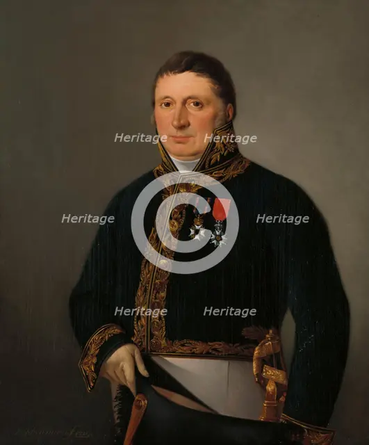 Portrait of Inspector-General A.F. Goudriaan, 1829. Creator: Izaak Schouman.