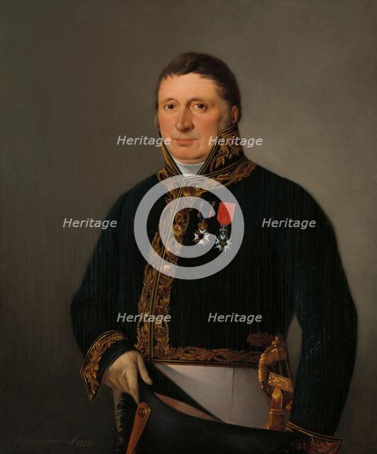 Portrait of Inspector-General A.F. Goudriaan, 1829. Creator: Izaak Schouman.