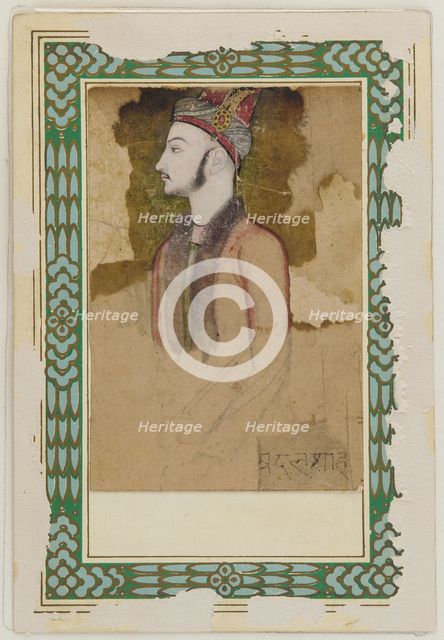 Portrait of Ibrahim Adil Shah II, of Bijapur (d.1626) (?), ca. 1640. Creator: Unknown.