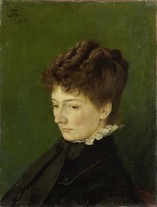 Portrait of Ida Müller, née Scholderer, 1877. Creator: Hans Thoma