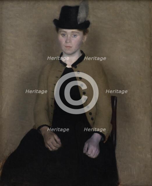 Portrait of Ida Ilsted, later the Artist's Wife, 1890. Creator: Vilhelm Hammershoi.