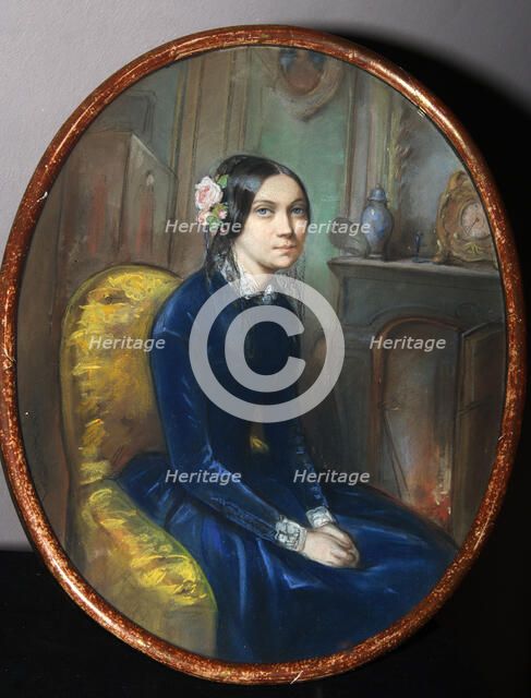 Portrait of Idalia Poletika, 1848. Artist: Dessain, Emile François (1808-1882)