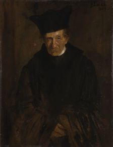 Portrait of Ignaz von Döllinger (1799-1890) , 1883. Creator: Lenbach, Franz, von (1836-1904)