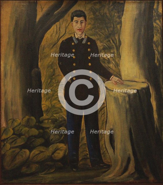 Portrait of Ilia Zdanevich, 1913. Creator: Pirosmani, Niko (1862-1918).