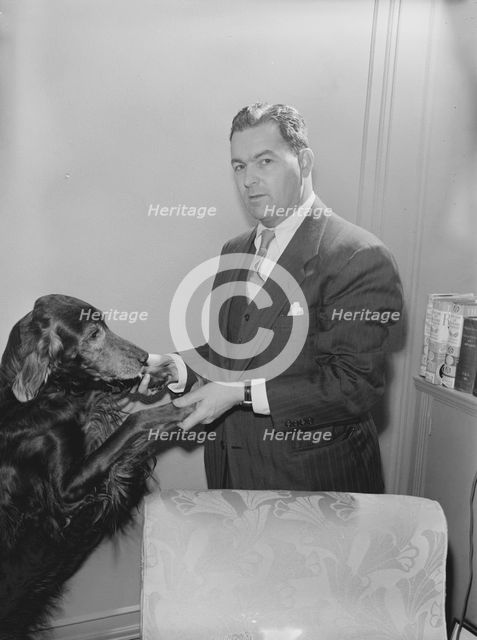 Portrait of Irving Kolodin, New York, N.Y., 1946. Creator: William Paul Gottlieb.