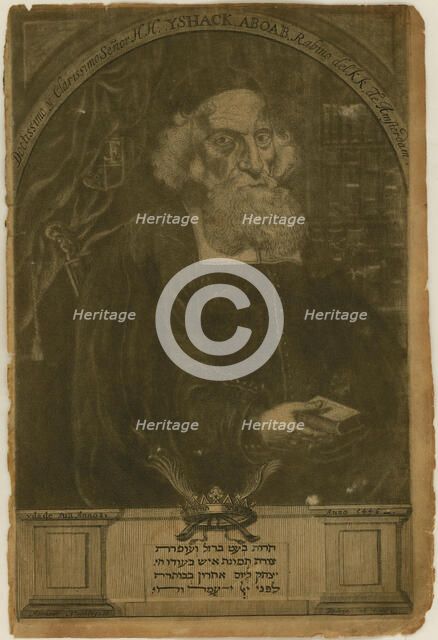 Portrait of Isaac Aboab da Fonseca (1605-1693) , 1681. Creator: Naghtegael, Aernout (1658-1725).