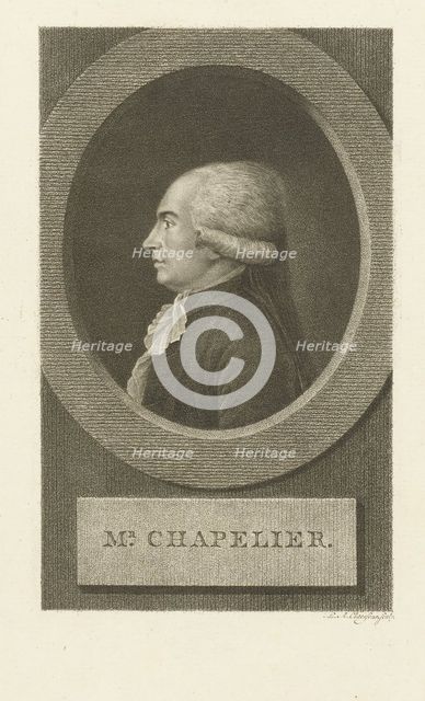 Portrait of Isaac René Guy le Chapelier (1754-1794) , 1790s.
