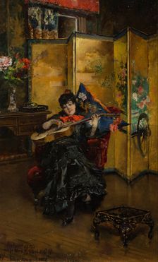 Portrait of Isabel de Cistué y Nieto, 1895. Creator: Moore, Henry Humphrey (1844-1926)