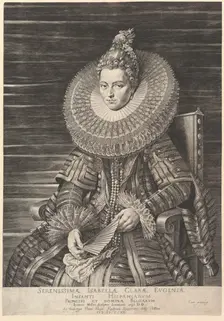 Portrait of Isabella Clara Eugenia, Governess of Southern Netherlands, 1615. Creator: Jan Muller