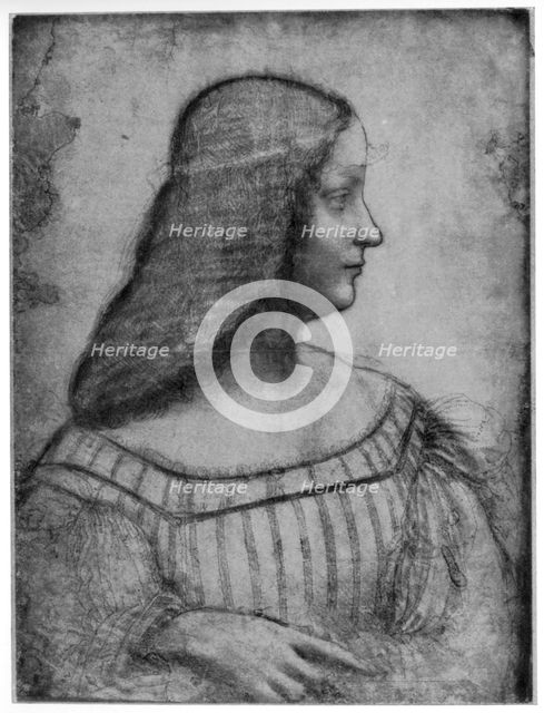 Portrait of Isabella d'Este, 1500 (1954).Artist: Leonardo da Vinci