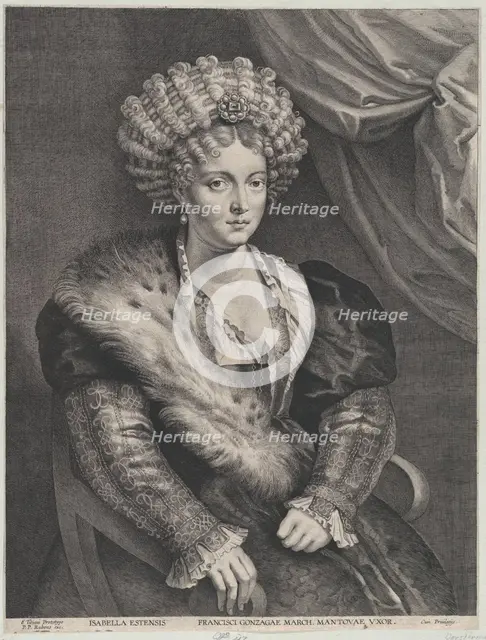 Portrait of Isabella d'Este, 1620-30. Creator: Lucas Vorsterman.