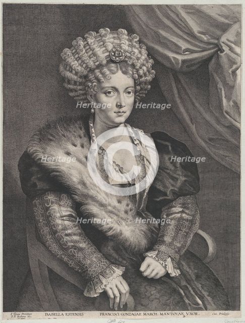 Portrait of Isabella d'Este, 1620-30. Creator: Lucas Vorsterman.