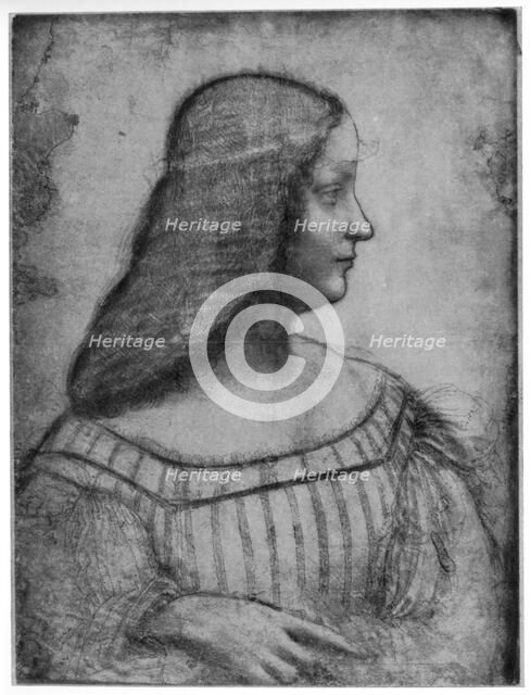Portrait of Isabella d'Este, 1500 (1954).Artist: Leonardo da Vinci