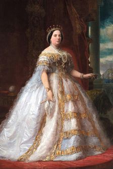 Portrait of Isabella II of Spain (1830-1904), c1860. Creator: Madrazo y Kuntz, Federico de (1815-1894)