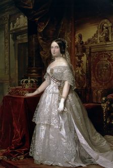 Portrait of Isabella II, Queen of Spain, 1844, oil by Federico Madrazo