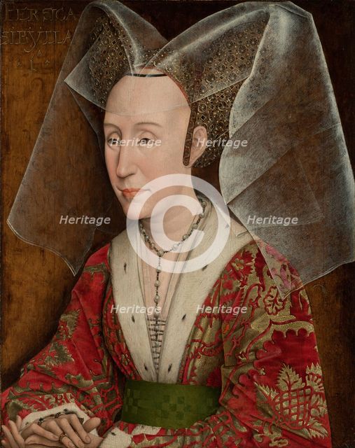 Portrait of Isabella of Portugal, about 1450. Creator: Workshop of Rogier van der Weyden.