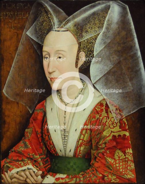 Portrait of Isabella of Portugal, wife of Philip III Duke of Burgundy (1397-1471), ca 1450-1475. Artist: Weyden, Rogier, van der (ca. 1399-1464)