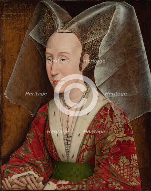 Portrait of Isabella of Portugal, wife of Philip III Duke of Burgundy (1397-1471), ca 1450-1475. Artist: Weyden, Rogier, van der (ca. 1399-1464)