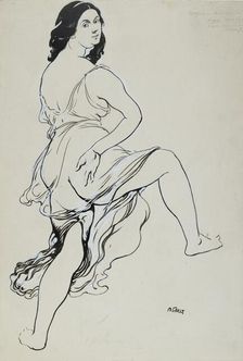 Portrait of Isadora Duncan dancing, early 20th century. Artist: Leon Bakst