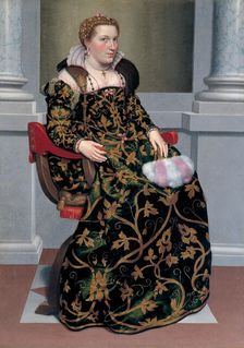 Portrait of Isotta Brembati, ca 1555. Creator: Moroni, Giovan Battista (1520/25-1578)