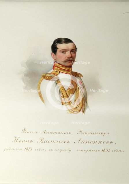 Portrait of Ivan Vasilyevich Annenkov (1814-1887) (From the Album of the Imperial Horse Guards), 1846-1849. Artist: Hau (Gau), Vladimir Ivanovich (1816-1895)
