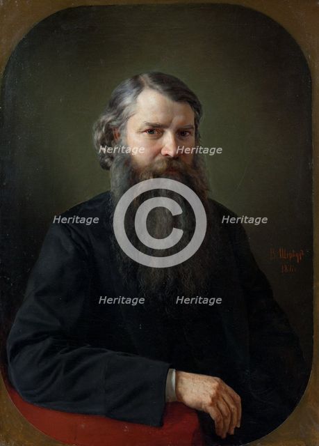 Portrait of Ivan Yegorovich Zabelin (1820-1908), 1871. Artist: Sherwood, Vladimir Osipovich (1832-1897)