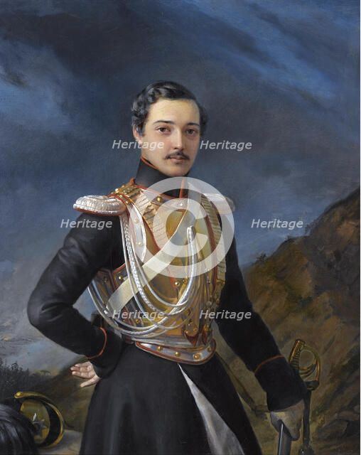 Portrait of Ivan Alexandrovich Balashov (1816-1841). Artist: Orlov, Pimen Nikitich (1812-1863)