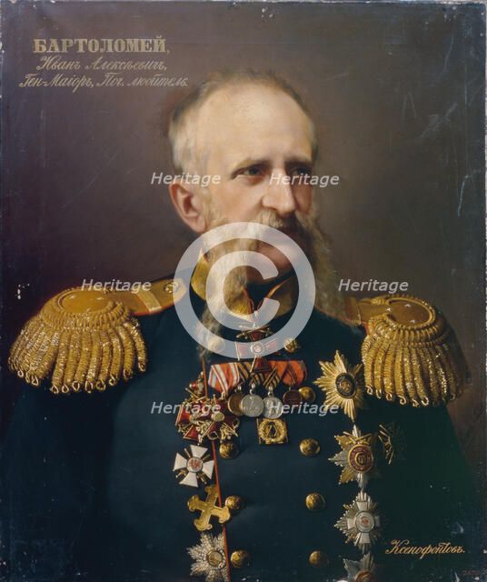 Portrait of Ivan Alexeyevich Bartolomey (1813–1870), 1860s. Artist: Ksenofontov, Ivan Stepanovich (1817-1875)