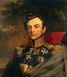 Portrait of Ivan F. Paskevich (1782-1856) (replica of the 1823 portrait), 1824. Creator: George Dawe