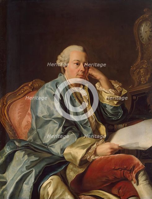 Portrait of Ivan Ivanovich Betskoi Wearing a Dressing Gown (copy), 1792. Creator: Alexander Roslin.