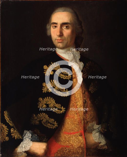 Portrait of Ivan Kotsarev, 1757-1759. Artist: Vishnyakov, Ivan Yakovlevich (1699-1761)