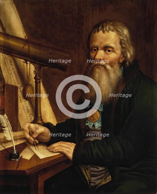 Portrait of Ivan Kulibin, 1818. Creator: Pyotr Vedenetsky.