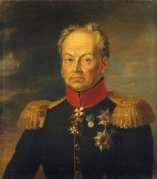 Portrait of Ivan N. Inzov (1768-1845), 1824. Creator: Workshop of George Dawe