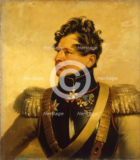 Portrait of Ivan S. Leontyev (1782-1824) (replica of the 1823 portrait), 1822. Creator: Workshop of George Dawe.