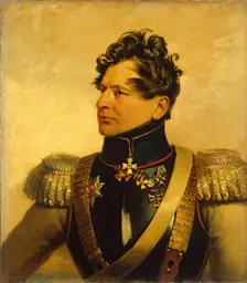 Portrait of Ivan S. Leontyev (1782-1824) (replica of the 1823 portrait), 1822. Creator: Workshop of George Dawe