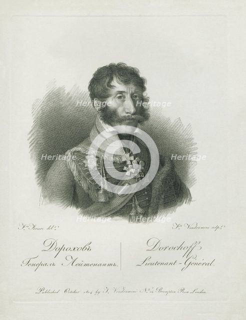 Portrait of Ivan Semyonovich Dorokhov (1762-1815), 1813.