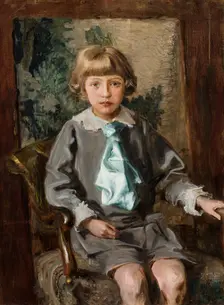 Portrait of Iwo Lominski as a Child, 1913. Creator: Teodor Axentowicz