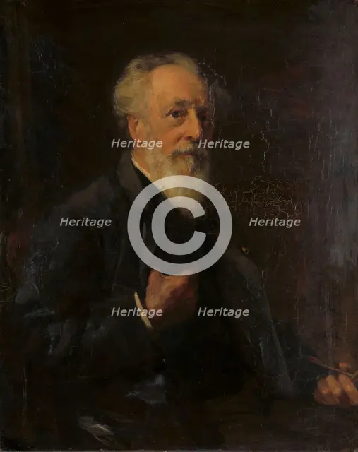Portrait of J.A.B. Stroebel (1821-1905), painter, 1892.  Creator: Pieter de Josselin de Jong.