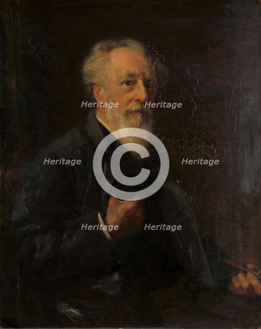 Portrait of J.A.B. Stroebel (1821-1905), painter, 1892.  Creator: Pieter de Josselin de Jong.