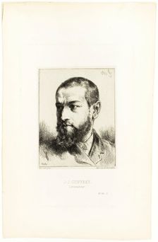 Portrait of J.J. Guiffrey, 1866. Creator: Charles Emile Jacque