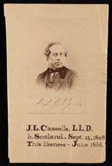 Portrait of J.L. Cassells (1808-?), 1866. Creator: Unknown