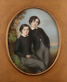 Portrait of J. McNeill Whistler and His Brother William (Dr. William Whistler), 1847. Creator: Emile Francois Dessain