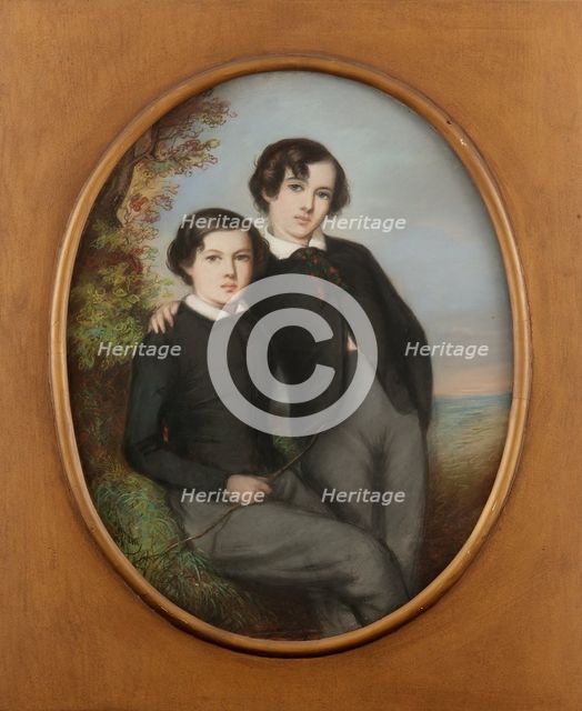 Portrait of J. McNeill Whistler and His Brother William (Dr. William Whistler), 1847. Creator: Emile Francois Dessain.