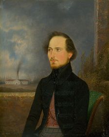 Portrait of J. Stróbl, 1843. Creator: Eduard Wirostek