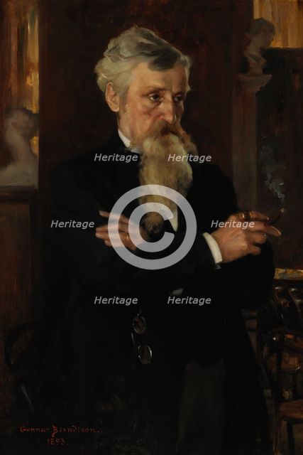 Portrait of Journalist August Schauman, 1893. Creator: Gunnar Berndtson.