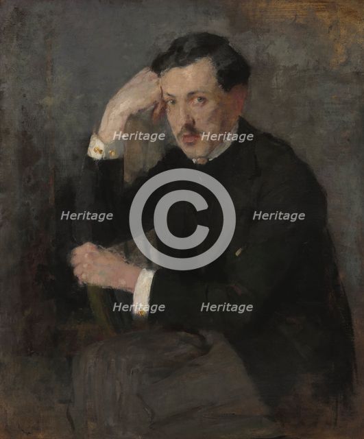 Portrait of Józef Czajkowski-two-sided painting, 1894. Creator: Olga Boznanska.