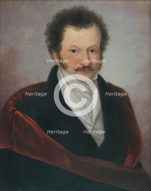 Portrait of Jozef Ellinger, 1826. Creator: József Peschky.